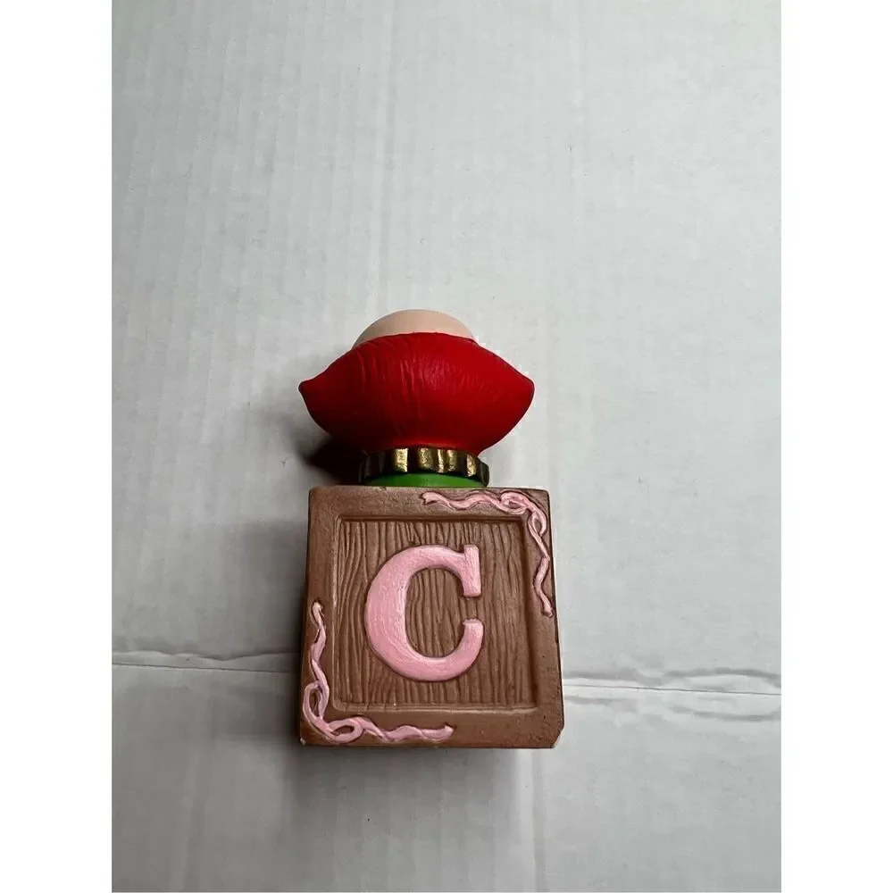 Vintage clown in alphabet block